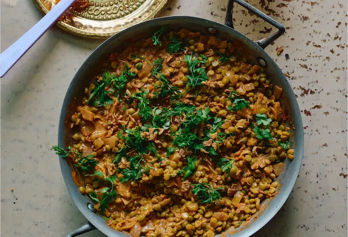 Curry de pois cassés au lait de coco